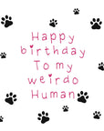 Weirdo Human card - pink