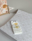 Anti-Roll Wedge Changing Mat - Delicate seashell print