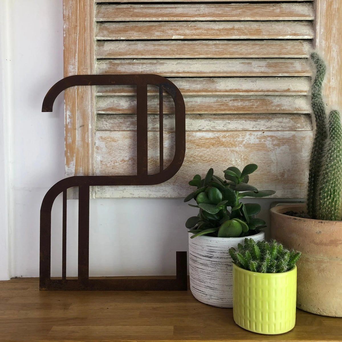 Rustic Art Deco Signs Rusty Metal Alphabet Letters – Home &amp; Garden A-Z 0-9
