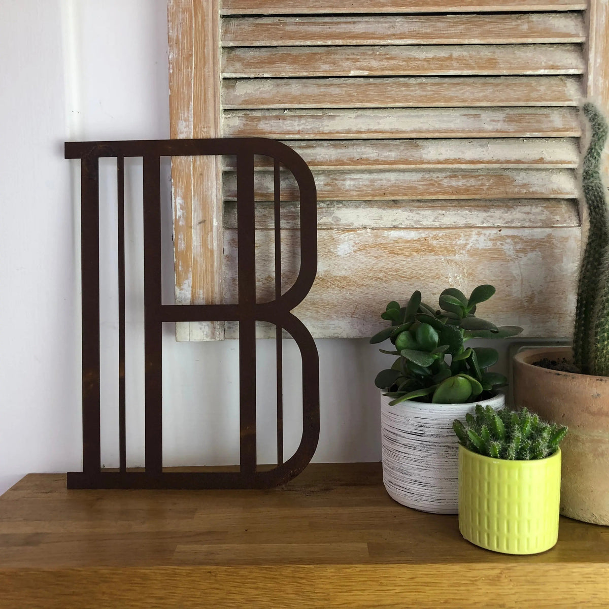 Rustic Art Deco Signs Rusty Metal Alphabet Letters – Home &amp; Garden A-Z 0-9