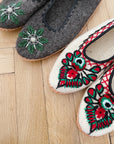 Adult Woolen Slippers (felt) with beads