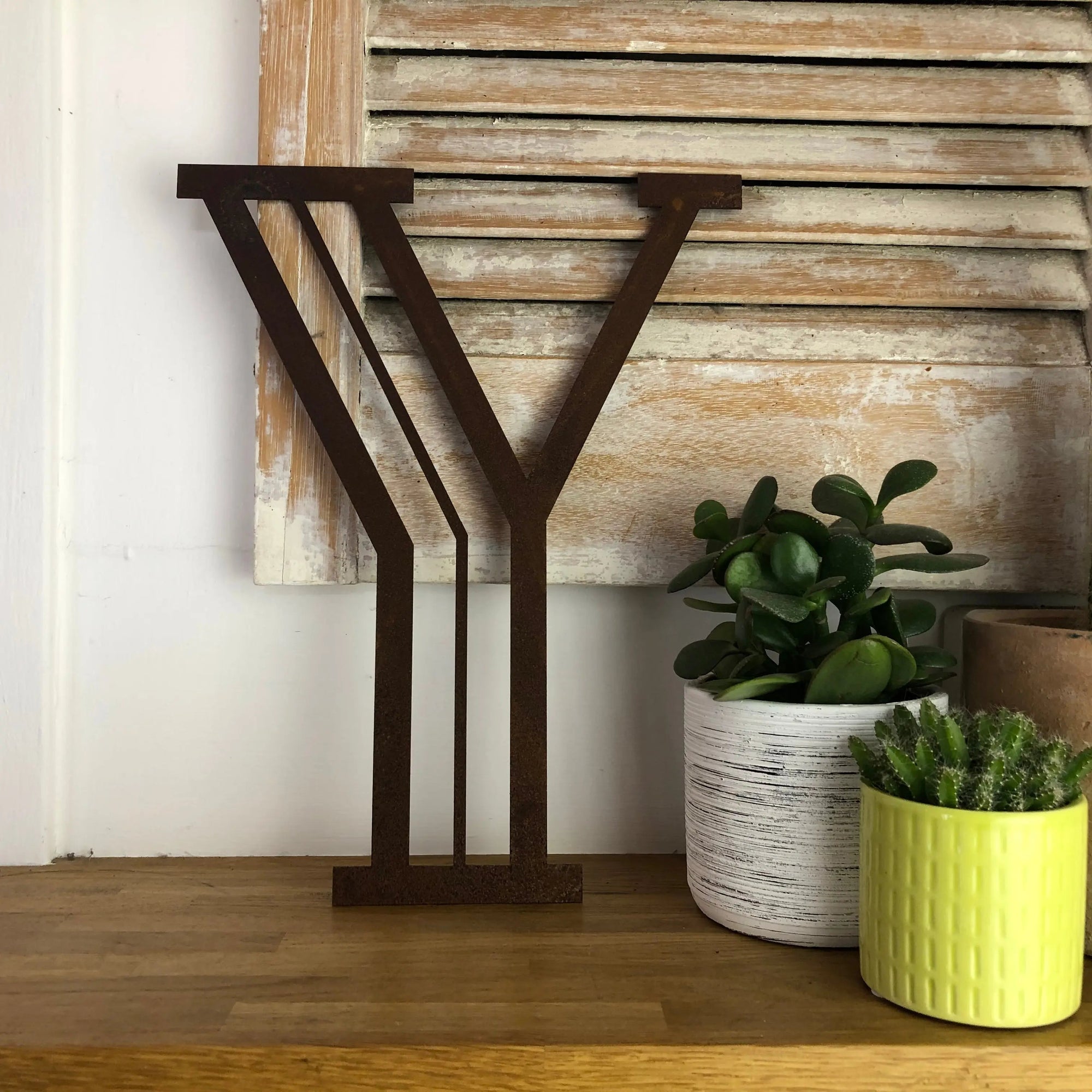 Rustic Art Deco Signs Rusty Metal Alphabet Letters – Home &amp; Garden A-Z 0-9