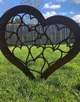 Large Rusty Metal Decorative Heart Garden Decoration