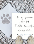 To my pawsome dog-dad card