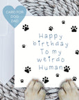 Weirdo Human card - blue