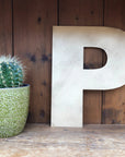 Gold Fat Font Metal Alphabet Letters – 5” or 12” Decorative Lettering A–Z