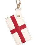 England Flag Handmade Leather bag charm