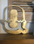 A-Z Rustic 5" or 12" Gold Metal Carnival Letters.