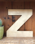 Gold Fat Font Metal Alphabet Letters – 5” or 12” Decorative Lettering A–Z