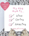 My dog mum is…card