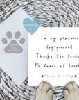 To my pawsome dog-Grandad card