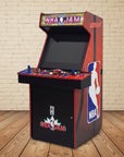 Arcade machine with NBA Jam branding on a white background available on brixbailey.com