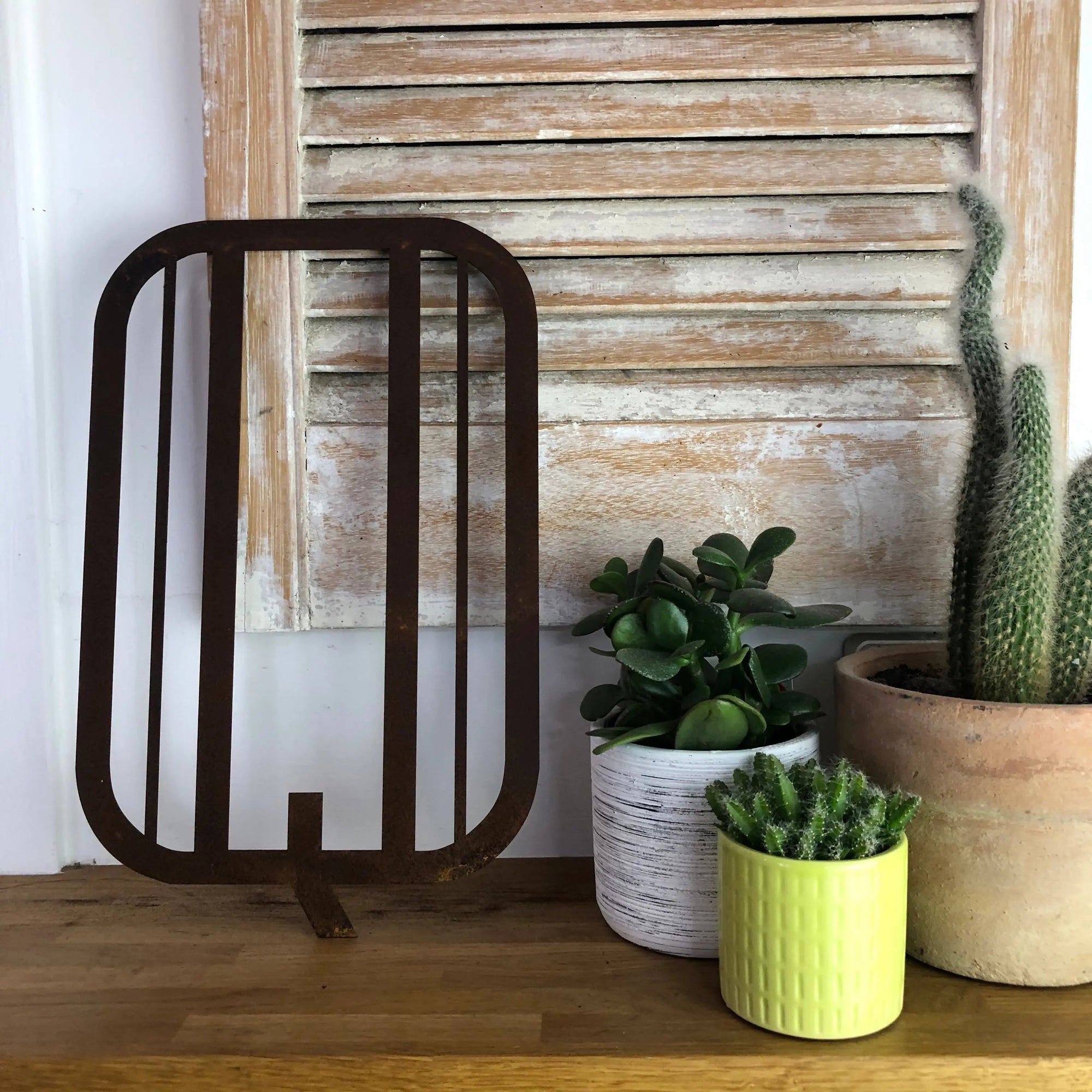 Rustic Art Deco Signs Rusty Metal Alphabet Letters – Home &amp; Garden A-Z 0-9