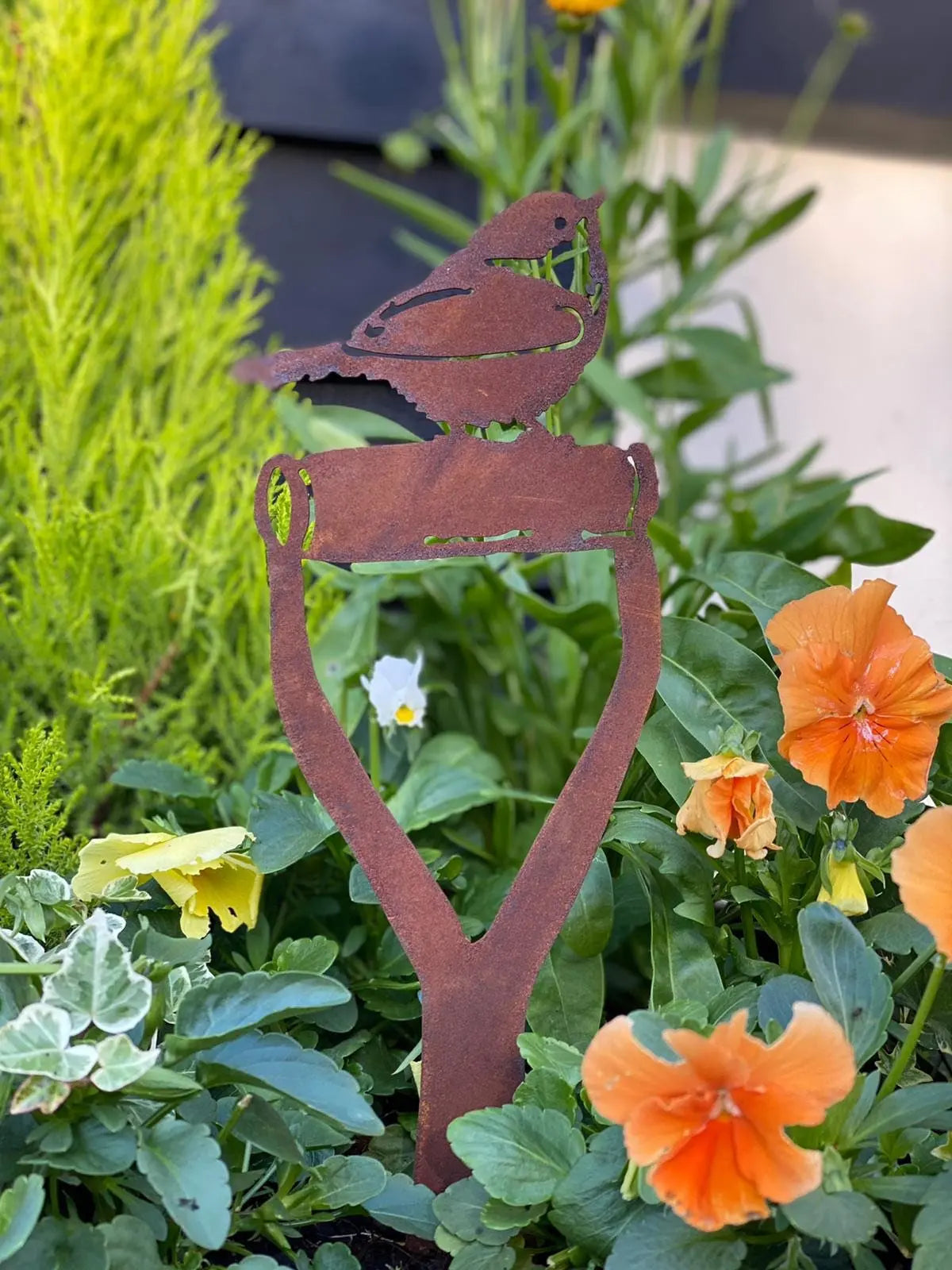 Rusty Metal Bird Garden Deoration
