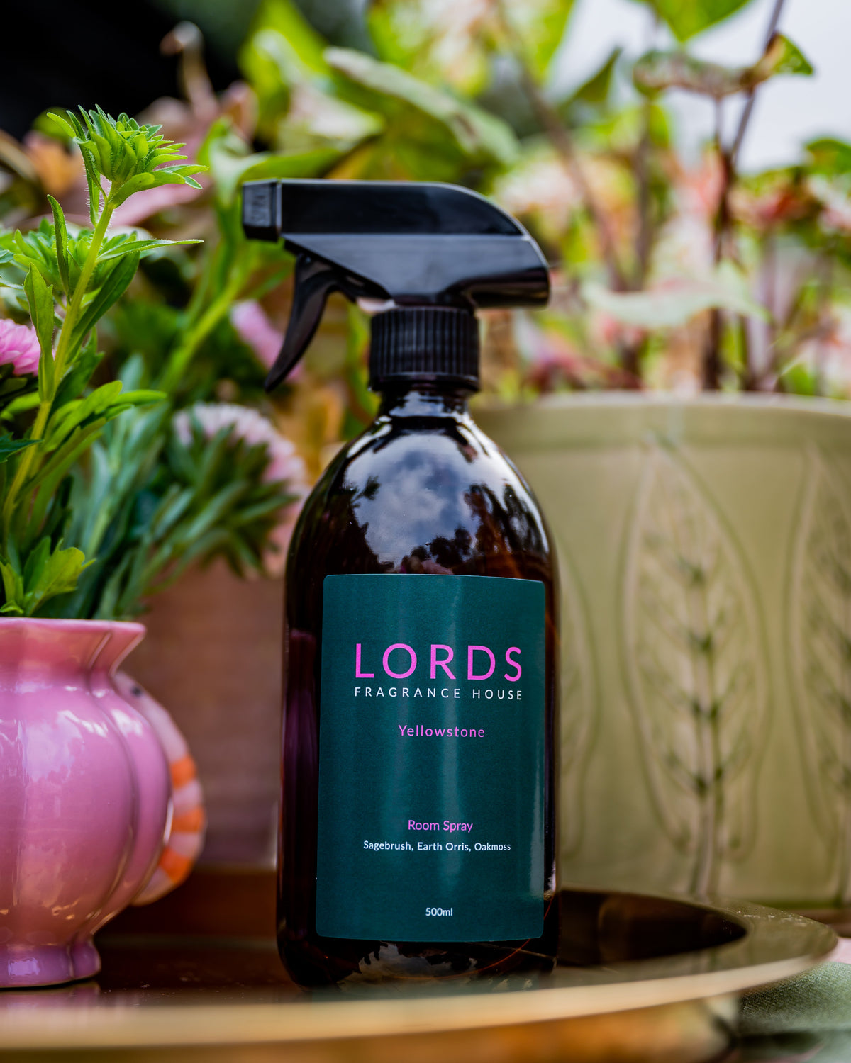 Room &amp; Linen Sprays Amber Glass