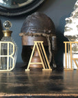 Gold Art Deco Metal Alphabet Letters – 5” or 12” Decorative Lettering A–Z