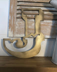 A-Z Rustic 5" or 12" Gold Metal Carnival Letters.