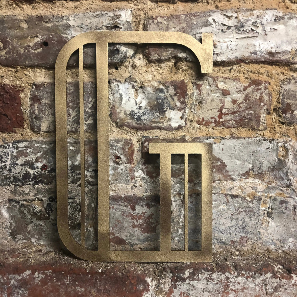 Gold Art Deco Metal Alphabet Letters – 5” or 12” Decorative Lettering A–Z