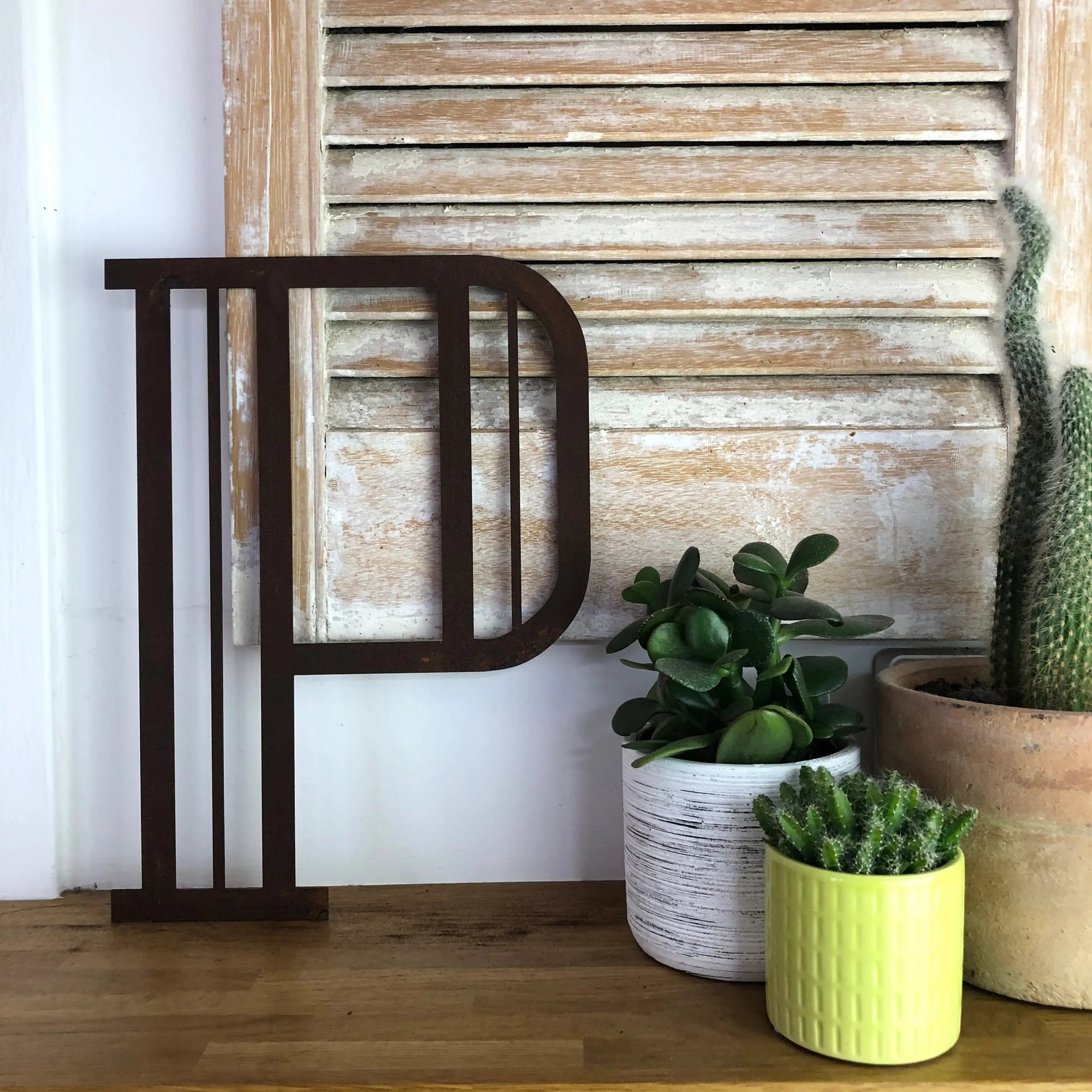Rustic Art Deco Signs Rusty Metal Alphabet Letters – Home &amp; Garden A-Z 0-9