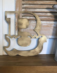 A-Z Rustic 5" or 12" Gold Metal Carnival Letters.