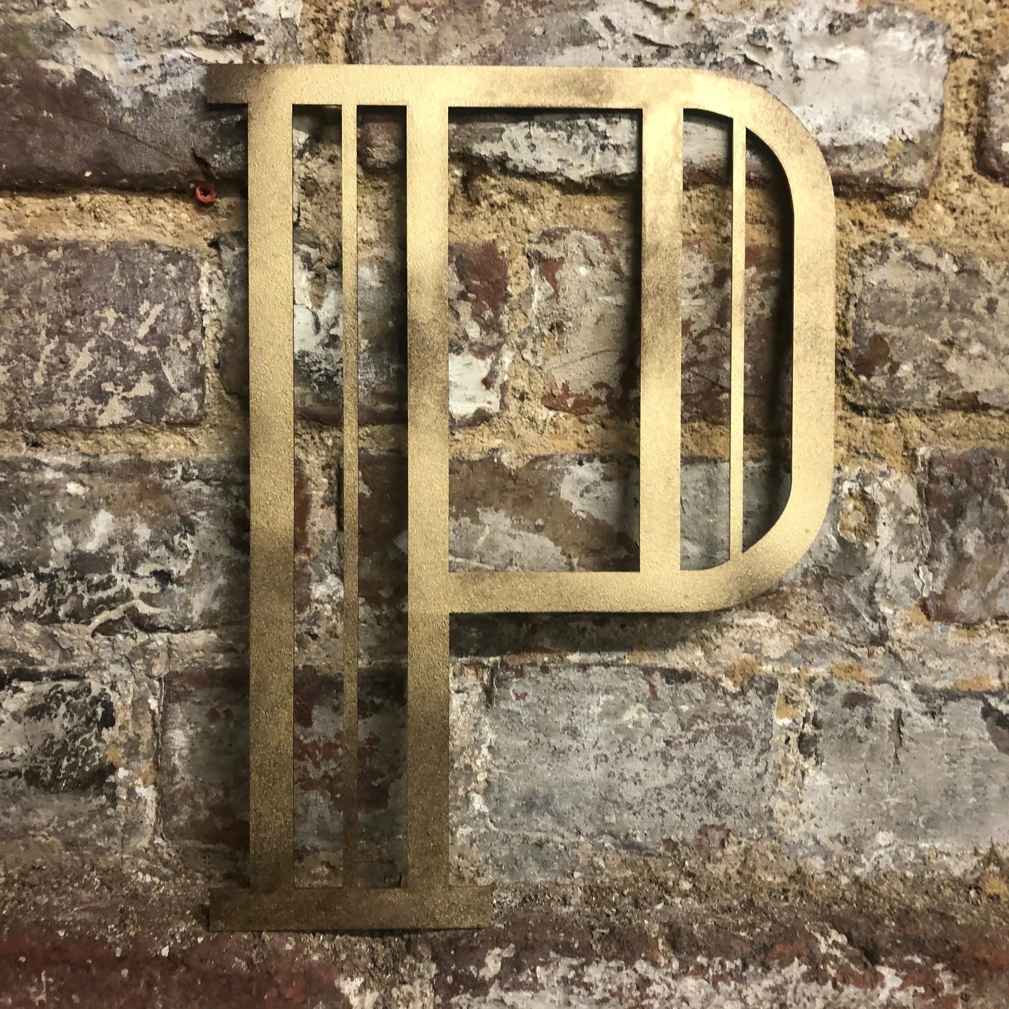 Gold Art Deco Metal Alphabet Letters – 5” or 12” Decorative Lettering A–Z