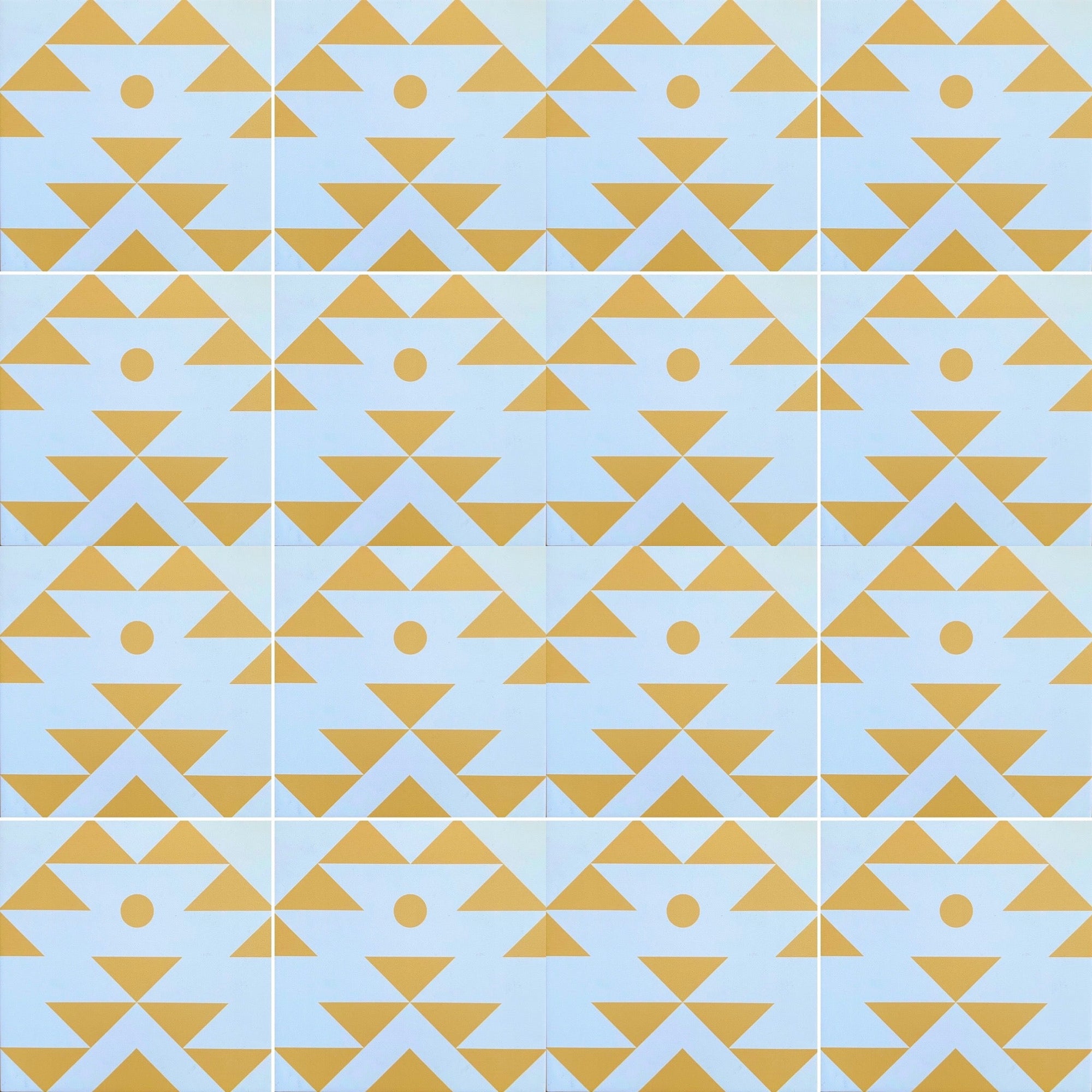Lima yellow porcelain tile, luxury anti-slip outdoor and indoor tile, premium South American bold pattern, stylish 20x20cm tile by Maria Starling Design at brixbailey.com
