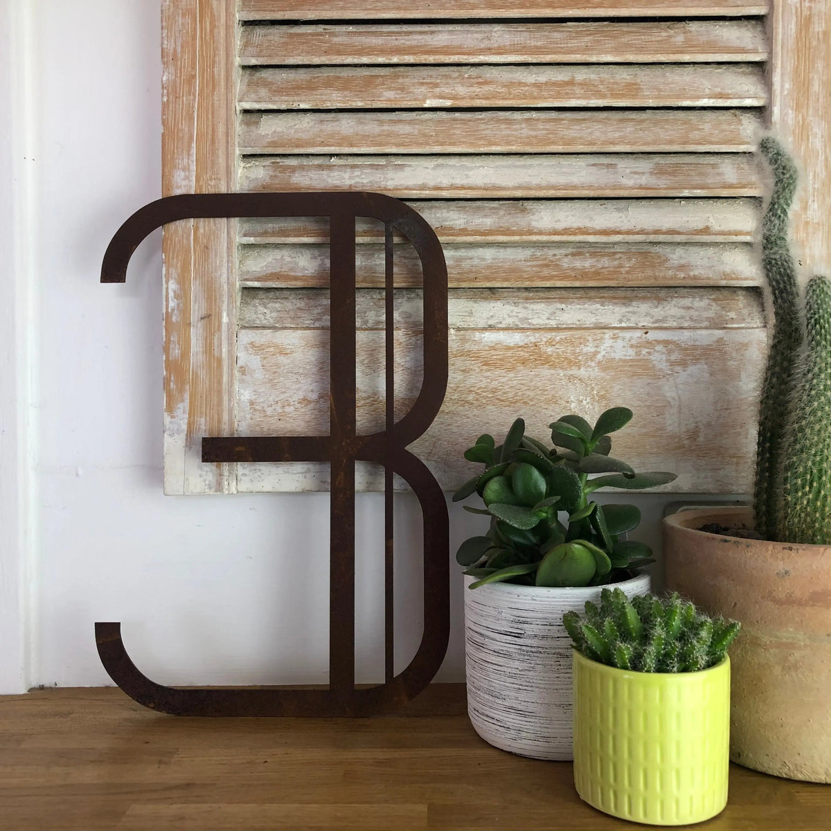 Rustic Art Deco Signs Rusty Metal Alphabet Letters – Home &amp; Garden A-Z 0-9