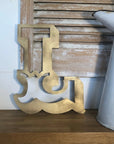 A-Z Rustic 5" or 12" Gold Metal Carnival Letters.