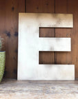 Gold Fat Font Metal Alphabet Letters – 5” or 12” Decorative Lettering A–Z