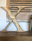 Distressed Gold 5" or 12" Classic Metal Letters, A-Z, 0-9