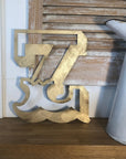 A-Z Rustic 5" or 12" Gold Metal Carnival Letters.