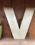 Gold Fat Font Metal Alphabet Letters – 5” or 12” Decorative Lettering A–Z