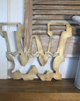A-Z Rustic 5" or 12" Gold Metal Carnival Letters.