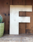 Gold Fat Font Metal Alphabet Letters – 5” or 12” Decorative Lettering A–Z