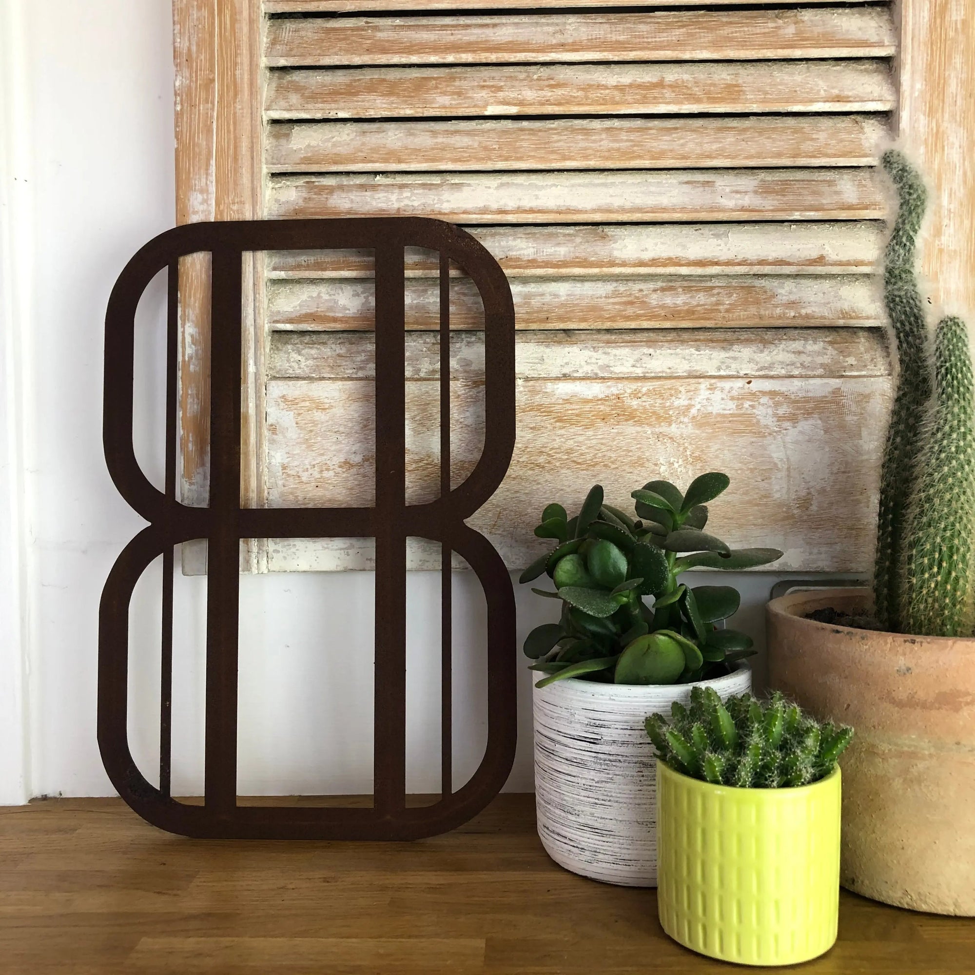 Rustic Art Deco Signs Rusty Metal Alphabet Letters – Home &amp; Garden A-Z 0-9
