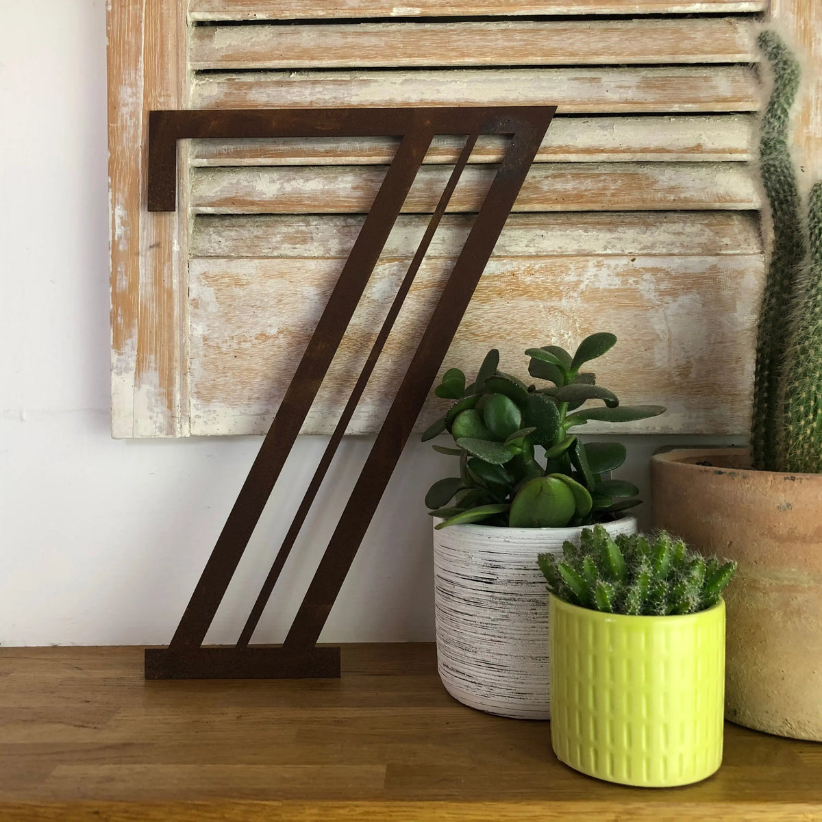 Rustic Art Deco Signs Rusty Metal Alphabet Letters – Home &amp; Garden A-Z 0-9