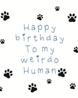 Weirdo Human card - blue