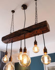 Oak Beam Chandelier | Rustic Kitchen Island & Dining Lighting UK