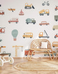 Cars and Trucks Wall Decals - Nursery Decor - Kids Room Stickers - Variety of vehicles