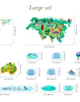 Educational Kids World Map Wall Decal for Nursery