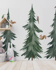 Forest Tree Wall Decal – Woodland Animals and Trees for Kids’ Rooms & Nurseries