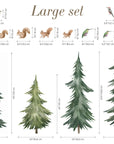 Forest Tree Wall Decal – Woodland Animals and Trees for Kids’ Rooms & Nurseries