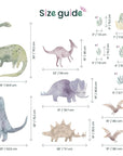 Big Dinosaur Wall Decal - Watercolour Decal Set - Nursery wall sticker