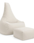 Tearo: Bean Bag + Footrest for Little Loungers - Beige