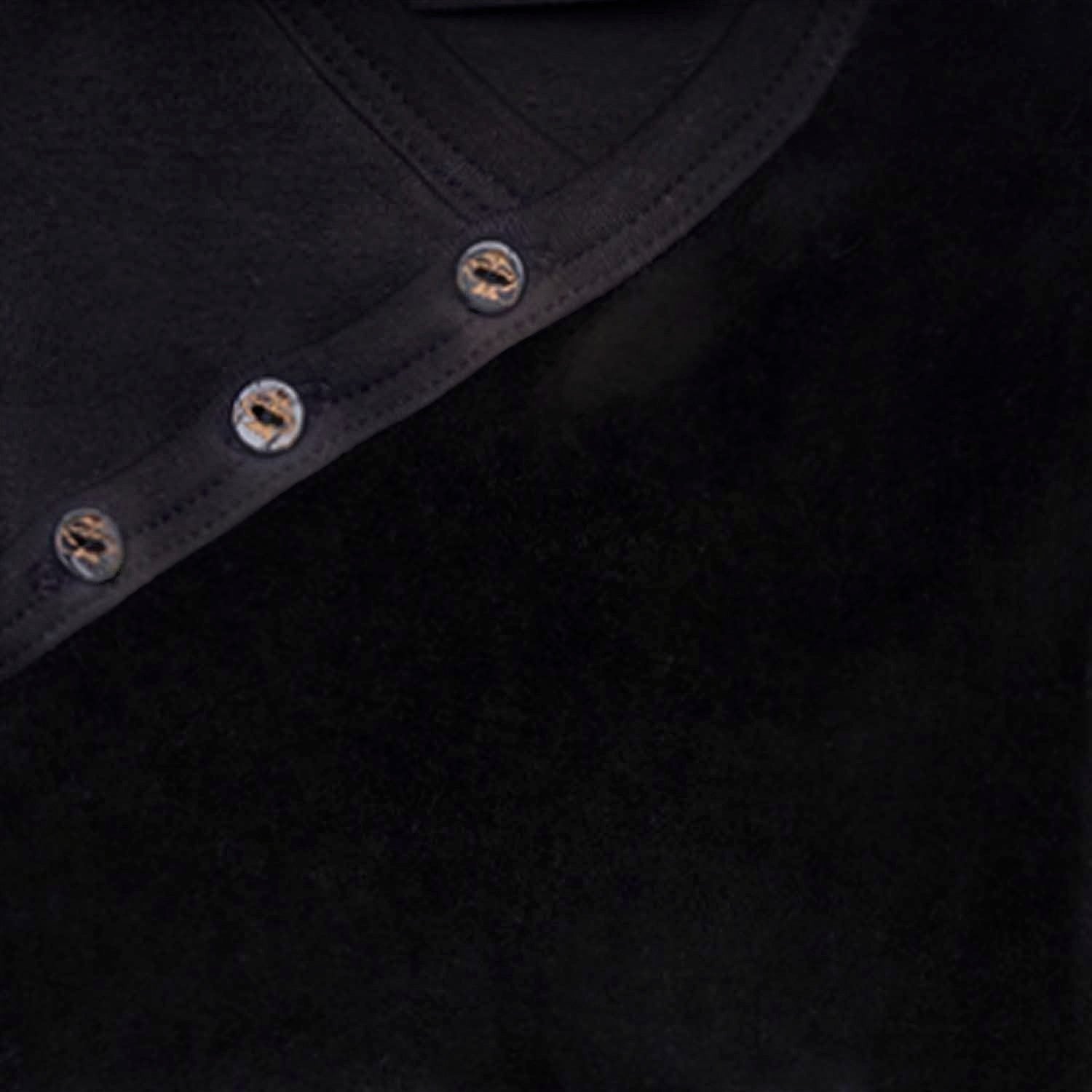 Black Baby Onesie with Velvet Detail