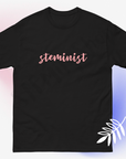 Cool women in stem science steminist tshirt in black, white or grey