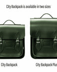 Handmade Leather City Backpack - Ivy Green