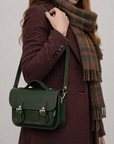 Leather Midi Satchel - Ivy Green