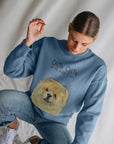 Snuggle Up in Style: Fawn Chow Chow Oversized Sweatshirt