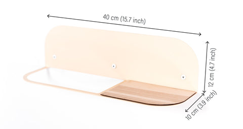 Steel &amp; Wood Towel Rack - Beige